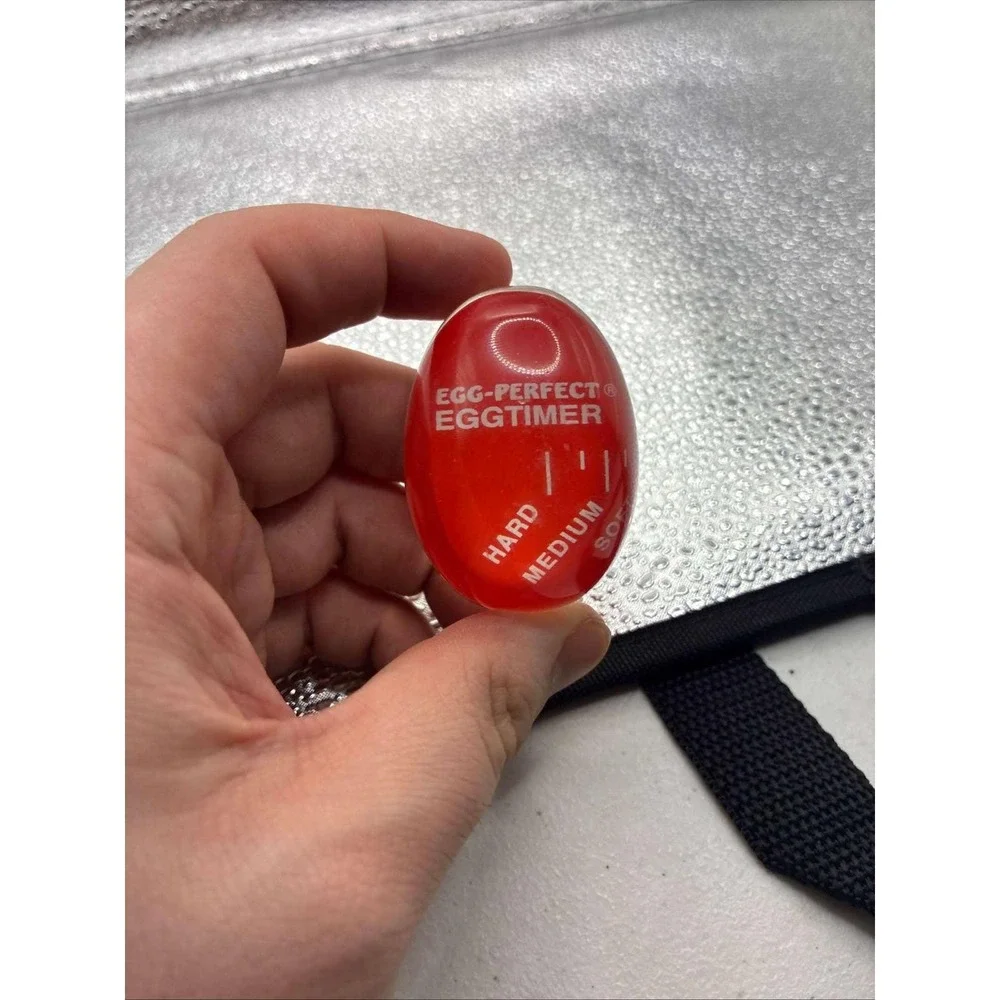 Egg-Perfect Egg Timer Heat Sensitive Color Changing Red Kitchen Gadget